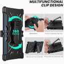 FNTCASE for Samsung Galaxy S22 Ultra Case: Built-in Screen Protector & Kickstand & Belt-Clip Holster, Full-Body Dual Layer Rugged Heavy Duty Shockproof Protective Phone Cover-Blue