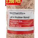 1InTheOffice Rubber Bands #14, Size14 Rubber Bands, Beige, 1 lb Box, (2,200/Pack)