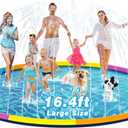 EPN Splash Pad, 16.4FT Size Extra Large Sprinkler Play Mat for Dogs & Kids, Thicker Pool Summer Outdoor Water Toys Fountain Pad for 3+ Children & Pets