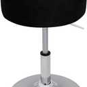 Round Velvet Stool Cover Diameter 33.5cm/13.2in H 17cm/6.7in Kitchen Stretch Bar Stool Covers Slipcovers Round Swivel for Dining Room Counter Bar Chair Stool,Black,4PCS33.5x17cm