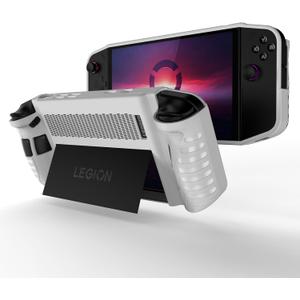 Protective Case Compatible with Legion Go Handheld Console,Soft Grip TPU Cover with Shock-Absorption,Anti-Scratch for Lenovo Legion GO 8.8 in(White)