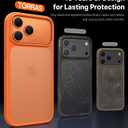 TORRAS Shockproof for iPhone 17 Pro Max Case with Camera Control Button, [12FT Military Grade Drop Protection] Enhanced Grip & Soft Touch Translucent 17 Pro Max Case with DIY Buttons, Neon Orange