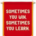 Inspirational Classroom Canvas Banner Wall Decor, Sometimes You Win Sometimes You Learn Positive Affirmations Motivational Hanging Pennant Flag Banner for Classroom Kids Room Playroom