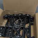 Hanger Central 15 Pack Pants Hangers – 12 Inch Slim Plastic Clothes Hangers with Clips for Skirts, Shorts & Trousers – Non Slip Grip, Heavy Duty Space Saver with Swivel Hook – Black Closet Organizer