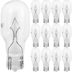 12-Pack 12 Volt 11 Watt Low Voltage T5 Landscape Light Bulbs for Malibu lights Landscape, Appliance, RV, Outdoor Landscape Lights Lamp -1/4 Wedge Base Small Light Bulbs,2800K Warm White,CRI 85, Clear