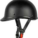 Yesmotor Vintage Motorcycle Half Helmet - Lightweight Low Profile Open-Face Half-Face Helmet – DOT Approved