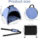 Laptop Tent, Sun Shade Waterproof Fabric Laptop Protective Hood for Computer Working Outside Accessories Part Glare Shield & Heat Reflective Awning Convertible Tote for Outdoor (Blue)