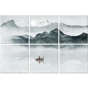 6 Pack Decorative Art Acoustic Wall Panels,Better Acoustic Treatment Than Foam, Premium Sound Absorbing And Soundproof Wall Panels For Recording Studios And Homes, 72"X48" Inch Landscape