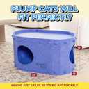 Tess & Liza Felt Cat Cave  Cozy Hideaway for Cats & Kittens | Eco-Friendly Felt Cat House | Durable & Spacious Cat Bed for Large Cats | Stylish Indoor Pet Furniture by Snarky Pets Blue (Medium)