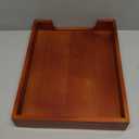 KOLWOVEN Wood Letter Tray -Load Documents Tray for Office Desktop Organizer - Desk Magazine, File, Folder, Paper Holder - Paper Document File Tray Front Drak Brown