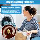 WE11M10001 Dryer Heating Element Replacement Compatible with GE Hotpoint & Fisher Paykel, Replace 17380082, WE11M10001 Dryer Mica Heater Replacements