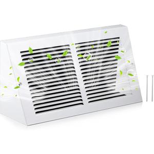 Honeydak 1 Pack Baseboard Register Vent Covers 12 x 6 Duct Opening Size Baseboard Return Air Grille Diffuser, Steel Triangular Air Return Vent Cover, Outer Dimensions: 13-3/4 x 6-5/8