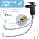 2 PCS Faucet Hose, 24 Inch Faucet Supply Lines Bathroom Kitchen Faucets Lines Braided Stainless Steel Supply Hose for Hot and Cold Water Supply3/8-Inch Female Compression Thread X M10 Male Connector