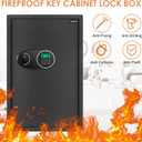 144 Position Key Lock Box Wall Mount with Combination Lock, Anti-theft Heavy Duty Key Safe with Adjustable Racks, Numbered Hooks and Colorful Key Tags, Key Box Organizer for Home Car Schools Office
