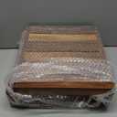 Wooden Platform Step Stool, 3.5" Height Acacia Wood Steps for Outdoor Use, Non-Slip Prefab Porch Steps for Outside, One Step Bed Platform for Adults and Elderly