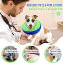 Supet Inflatable Dog Cone Collar Alternative After Surgery, Doggie Neck Donut Collar Recovery ECollar for Post Surgery, Soft Dog Cone for Small Puppies Cats