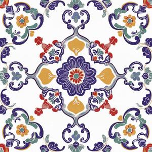 10PCS 12x12 Inch Vintage European Floral Peel and Stick Floor Tiles Removable Self Adhesive Vinyl Flooring Stickers for Entryway Kitchen Living Room Decor