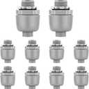 10 PCS 1/2" Liquid Tight Connector NPT Non-Metallic for PVC Electrical Flexible Conduit Fittings - Sturdy, Quick Installation, UL Listed for Home Outdoor Tubes Tools