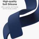 Magnetic Silicone Band Compatible with Apple Watch Band 42mm 41mm 40mm 38mm Series 11 10 9 8 7 6 5 4 3 & SE 3/2/1 Strong Magnetic Clasp, Waterproof & Adjustable (Deep Blue)