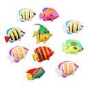 NUOBESTY 10pcs Plastic Fish Decors Simulation Floating Fish Decorations Artificial Small Fish Ornaments for Aquarium Fish Tank (Random Style)