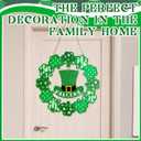 St. Patrick's Day Wooden Door Wreath St Patricks Day Decorations for Front Door Sign Wall Signs Shamrock Clover Spring Decoration for Home Mantel Office Irish Day Party Supplies
