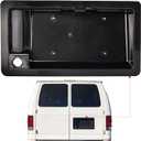Exterior Door Handle for 1992-2007 Ford E150 E250 E350 E450 Econoline & More | Rear Right Cargo Handle with License Plate Tag Bracket Holder Housing, Replaces# 6C2Z-15434A20-AA