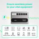 SKE UPS 850VA/480W Battery Backup & Surge Protector for Conmputer,Vertical and Horizontal Placement Uninterruptible Power Supply Orion HL850 (White)