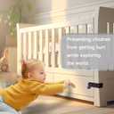 4 x 3 Inch Heavy Duty Door Locks Hasp Latch, Stainless Steel Security Packlock Clasp Hasp Lock Latch for Fence Gate, Gate, Shed Closet Cabinet, Black, 1 Pack