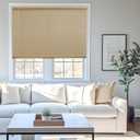 CHICOLOGY Mini Blinds for Indoor Windows  34"W x 48"H, Cappuccino Horizontal Vinyl Blinds | Cordless | Easy to Install | Sleek Low-Profile Fit for Doors, Offices, Kitchens & Apartments (Cappuccino (Commerical Grade))
