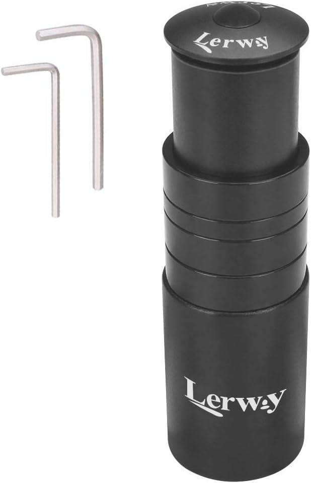 LERWAY Bike Stem Riser Extender MTB Handlebar Stem Adapter with Hex Key for 1-1/8" 28.6mm Fork Aluminum Black