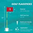 Mini Golf Course for Beach Backyard Putting Game, 2 Adjustable Putters, 2 Golf Flags & Putting Hole Cups, 2 Balls, 1 Digger and 1 Travel Bag, Large