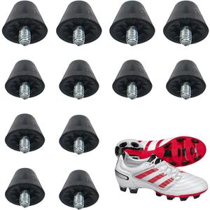 12 Pack 13mm + 16mm Football Boot Studs Replacement, Plastic Studs for Soccer Cleats with Nail Remover Rugby Soccer Screw-in Spikes, Suitable for Shoes with Spikes Requiring a Screw Diameter of 5mm