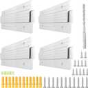 French Cleat Hanger 30 inch - 4 Pairs Heavy Duty Aluminum Alloy Picture Hanging Kit Z Bar Clips Wall Mounting 200 lbs Load Interlocking Brackets Mirror Hanging Hardware Frame, Hanger