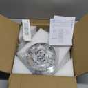 Modern LED Ceiling Light Fixture, 4 Rings Dimmable Flush Mount Ceiling Light with Remote, Acrylic Close to Ceiling Lighting Fixture for Low Ceiling Living Room Bedroom Kitchen (4 Heads) (Chrome)