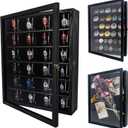 Shadow Box Frame Display Case 12x16 with Removable Shelves, Deep Memory Box Trinket Knick Knack Shelf Cabinet for Collector, Keepsake Coins Military Medals Wedding Flowers Black