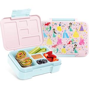 Simple Modern Disney Bento Lunch Box for Kids | BPA Free, Leakproof, Dishwasher Safe | Lunch Container for Girls, Boys, Toddlers | Porter Collection | 5 Compartments | Princess Rainbows