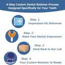 Custom Clear Retainers for Teeth (1 Set) | Upper & Lower Set Transparent, Comfortable, BPA-Free, Durable, Includes Portable Case for Daily or Overnight Wear