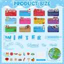 Geyoga Winter Holidays Around The World Bulletin Board Decorations Winter Holiday Bulletin Board Set with Christmas Chinese New Year Hanukkah Diwali Kwanzaa Solstice Poster Cutout School Wall Door