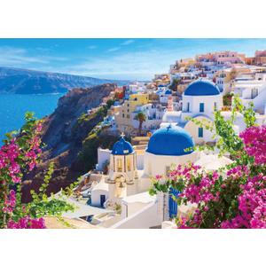 Jigsaw Puzzles for Adults 1000 Pieces Thick Sturdy Precise Interlocking Santorini Greece 1000 Piece Puzzle Age 14+ Family Game