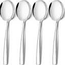 Extra Large Serving Spoons Set 11.7-Inch Silver Serving Utensils 18/8 Stainless Steel Big Metal Spoons for Buffet, Parties, Catering, Banquet - Dishwasher Safe (4-Pack, Silver)