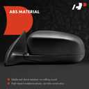 A-Premium Driver Side Power Door Mirror - Compatible with Jeep Cherokee 2014 2015 2016 2017 2018 - Heated Manual Folding Black Outside Rear View Mirror - Replace# 68164061AD