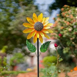 Viveta Sunflower Wind Spinner, 56" Metal Wind Spinner with Stake, Wind Spinners for Yard and Garden Lawn Patio Decor Viveta Sunflower Wind Spinner, 56" Metal Wind Spinner with Stake, Wind Spinners for Yard and Garden Lawn Patio Decor