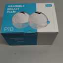 Paruu P10 Hands-Free Breast Pump Wearable, 338mmHg Strong Suction, Low Noise, 4 Modes & 9 Levels, Electric Breast Pump Portable, Smart Display, 19/21/24/28mm Insert/Flange, 2 Pack (White)