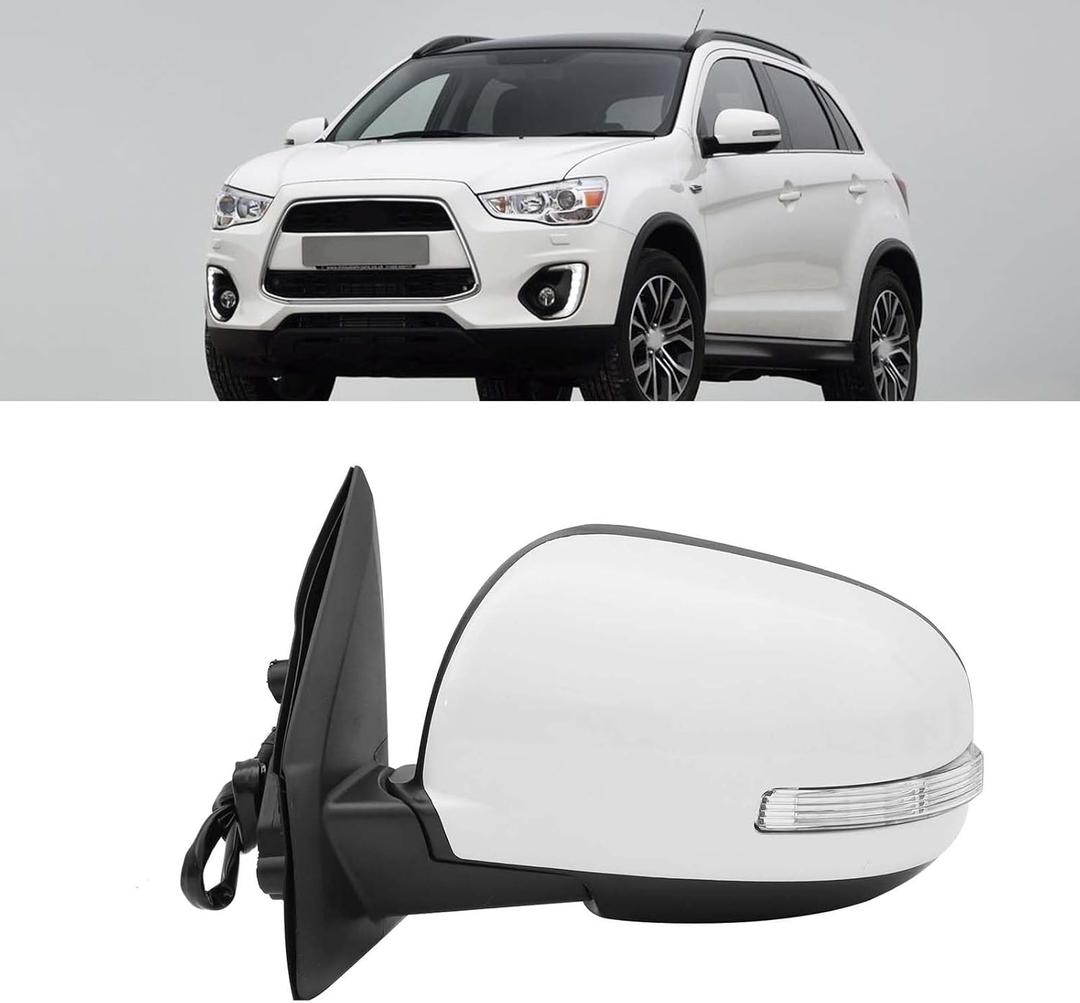 Heated Side Mirror Fit for Mitsubishi Outlander Sport Fit for Mitsubishi ASX 2014-2019 Rear View Mirror with Turn Signal Indicator Replace for 7632B773(Left Side)