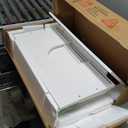 Iwell Pedestal Sink Storage Cabinet with 2 Doors and Shelf, Under Sink Cabinet, Bathroom Sink Cabinet with U-Shape, White