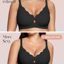 ProKloud Wireless Bras for Women Wave Push Up No Underwire Bralettes Seamless Full Coverage Support Lift Everyday Bra Black (Black, XXXL)