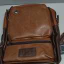 Small Black Sling Crossbody Backpack Shoulder Bag for Men Women Vintage PU Leather CrossBody One Strap Casual Sling Backpack Cycling USB Charger