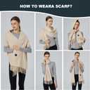 Heated Scarf for Women Men Rechargeable Heated Scarves Blanket with Battery Pack Neck Heat Pad Electric Scarf Heated (M)