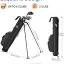 Lightweight Sunday Golf Stand Bag, Small Par 3 Carry Bag with Cooler Pocket, Holds Up to 6 Clubs for Men & Women