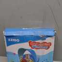 EZIGO Baby Pool Float with Canopy UPF50+ Sun Protection, Inflatable Kids Pool Floats with Ocean Animal Toys for Baby 6-36 Months, Infant Swimming Float with Adjustable Safety Seat for Boys Girls (blue)